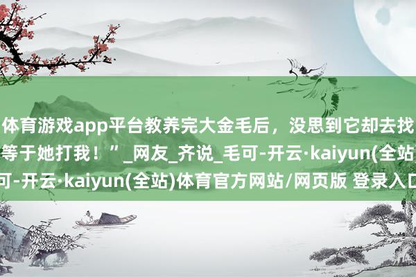 体育游戏app平台教养完大金毛后，没思到它却去找奶奶起诉：“奶奶，等于她打我！”_网友_齐说_毛可-开云·kaiyun(全站)体育官方网站/网页版 登录入口