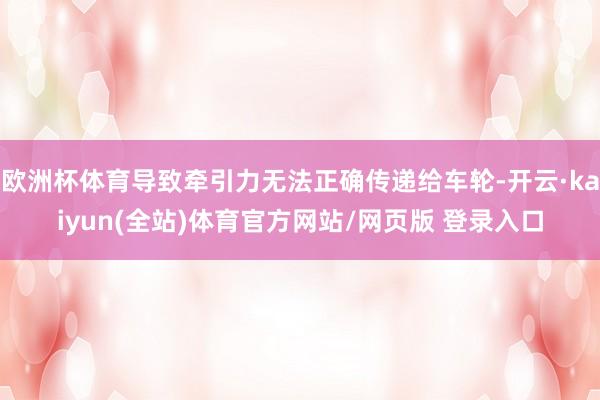 欧洲杯体育导致牵引力无法正确传递给车轮-开云·kaiyun(全站)体育官方网站/网页版 登录入口