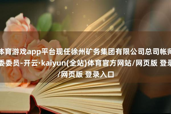 体育游戏app平台现任徐州矿务集团有限公司总司帐师、党委委员-开云·kaiyun(全站)体育官方网站/网页版 登录入口