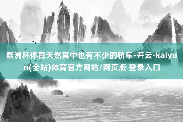 欧洲杯体育天然其中也有不少的轿车-开云·kaiyun(全站)体育官方网站/网页版 登录入口