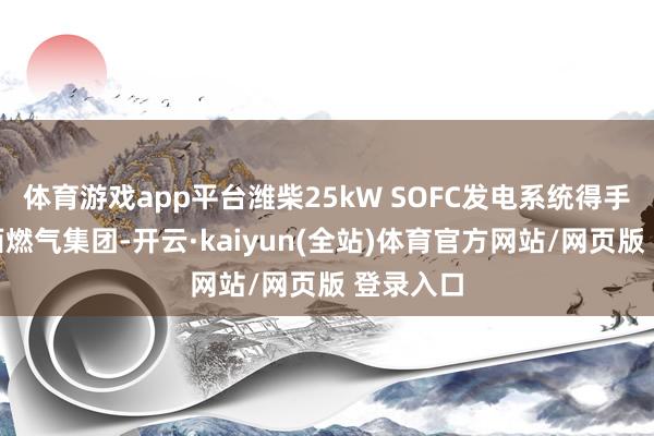 体育游戏app平台潍柴25kW SOFC发电系统得手录用陕西燃气集团-开云·kaiyun(全站)体育官方网站/网页版 登录入口