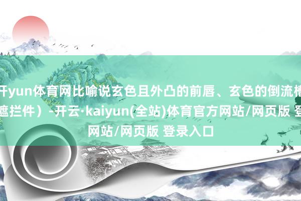 开yun体育网比喻说玄色且外凸的前唇、玄色的倒流槽（或是遮拦件）-开云·kaiyun(全站)体育官方网站/网页版 登录入口