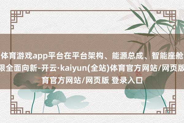 体育游戏app平台在平台架构、能源总成、智能座舱等多个界限全面向新-开云·kaiyun(全站)体育官方网站/网页版 登录入口