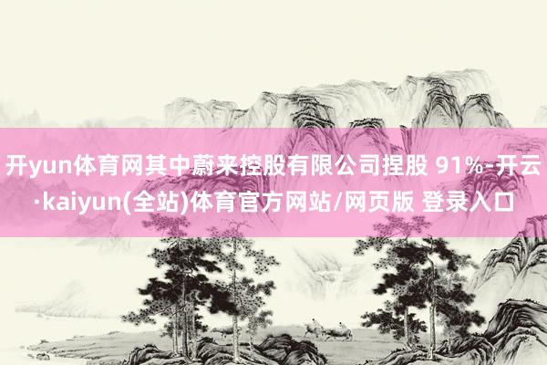 开yun体育网其中蔚来控股有限公司捏股 91%-开云·kaiyun(全站)体育官方网站/网页版 登录入口