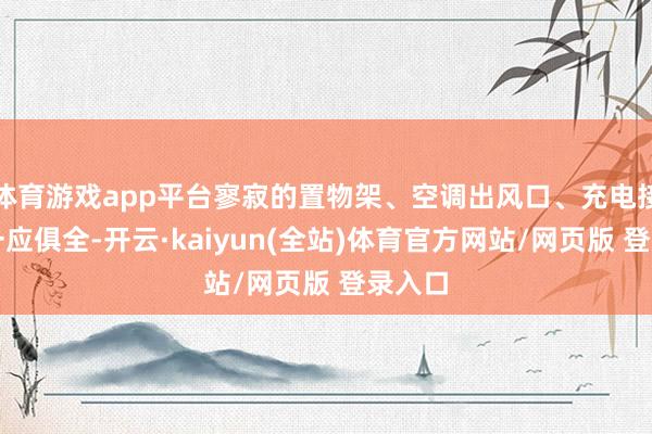 体育游戏app平台寥寂的置物架、空调出风口、充电接口等一应俱全-开云·kaiyun(全站)体育官方网站/网页版 登录入口