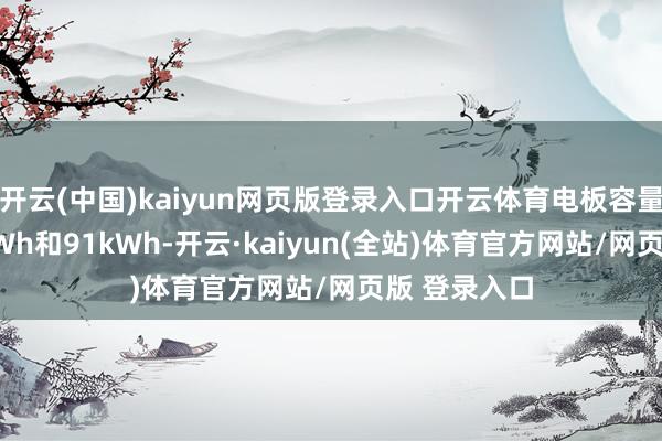 开云(中国)kaiyun网页版登录入口开云体育电板容量分裂为72kWh和91kWh-开云·kaiyun(全站)体育官方网站/网页版 登录入口