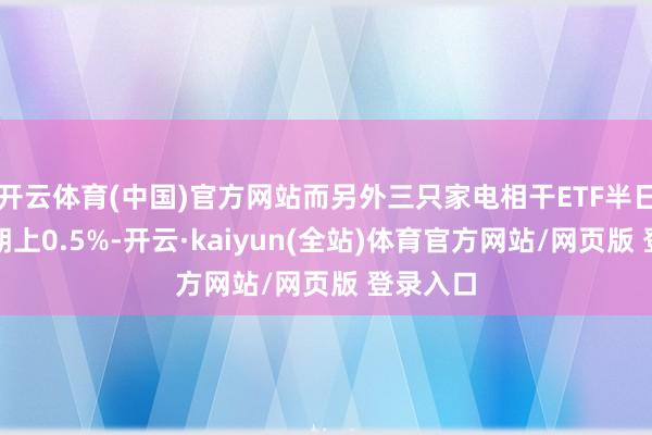 开云体育(中国)官方网站而另外三只家电相干ETF半日涨幅也朝上0.5%-开云·kaiyun(全站)体育官方网站/网页版 登录入口
