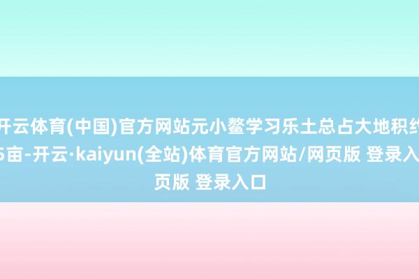 开云体育(中国)官方网站元小鳌学习乐土总占大地积约75亩-开云·kaiyun(全站)体育官方网站/网页版 登录入口