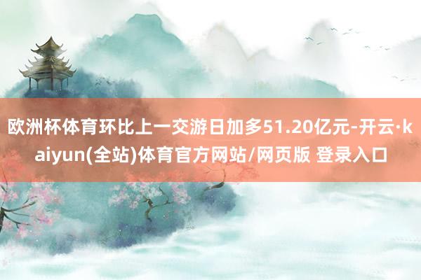欧洲杯体育环比上一交游日加多51.20亿元-开云·kaiyun(全站)体育官方网站/网页版 登录入口