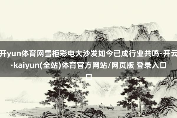 开yun体育网雪柜彩电大沙发如今已成行业共鸣-开云·kaiyun(全站)体育官方网站/网页版 登录入口